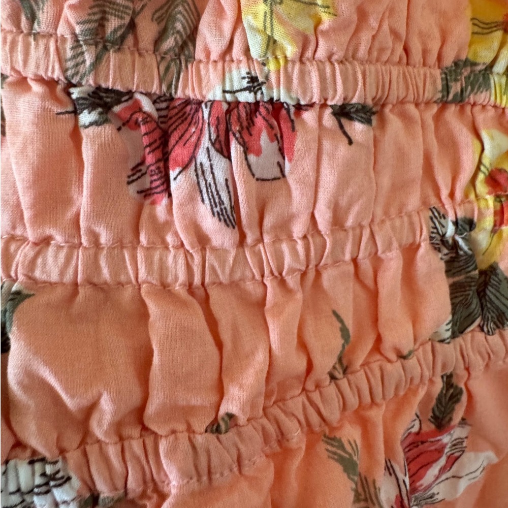 Maurices sz L Pink Floral Tassle Rutched Waist Sundress Boho Western Feminine - Picture 2 of 8